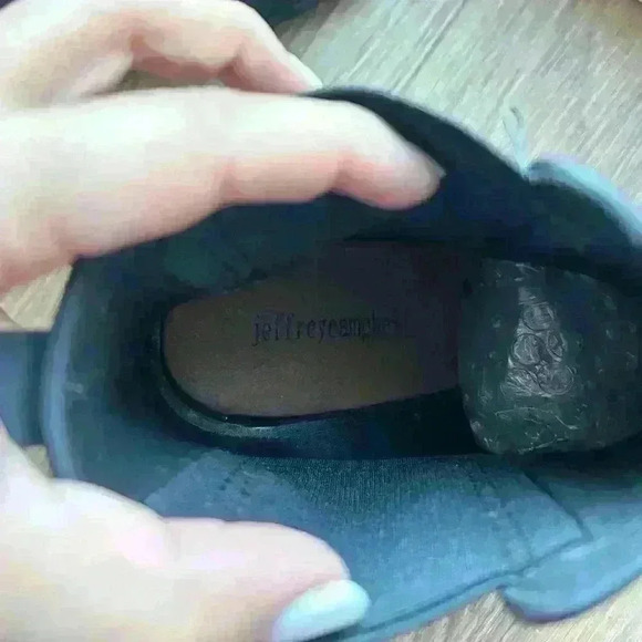 Jeffrey Campbell Hurricane Waterproof Chelsea Rain Boots Matte Black Heels - Picture 4 of 7